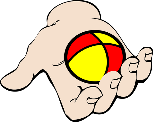 Hand With Juggling Ball Clipart