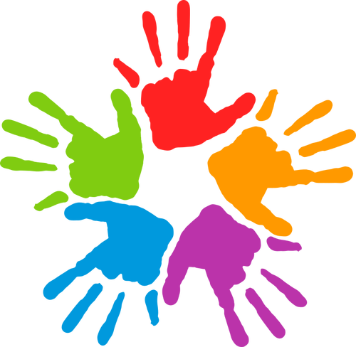 Hands Of Different Colors Clipart