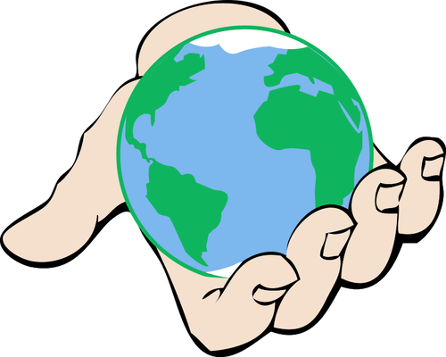 Small World In Hand Clipart