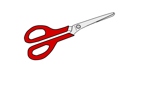Of Red Handle Scissors Clipart