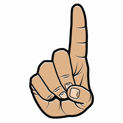 Hand Gesture With Index Finger Clipart