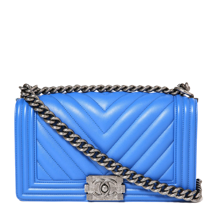 Blue Shoulder Fashion Chain Perfume Bag Handbag Clipart