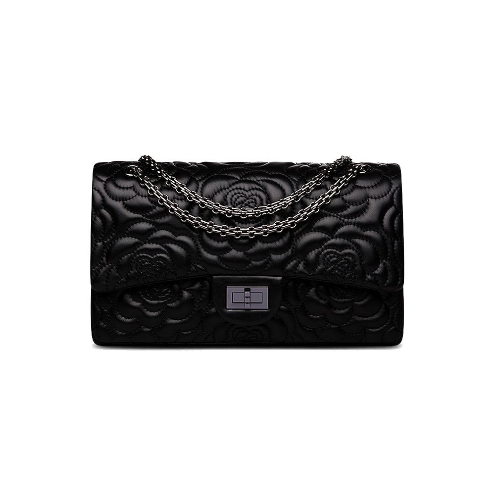 Shoulder Leather Bag Messenger Handbag Black Chanel Clipart