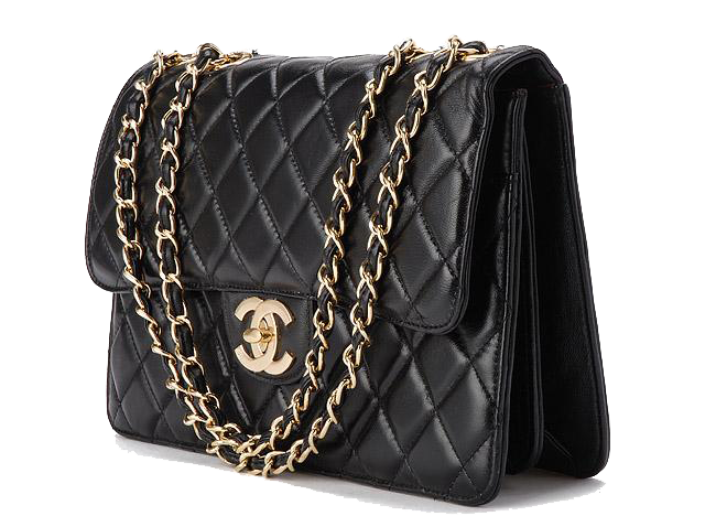 Fashion Leather Bag Black Handbag Chanel Clipart
