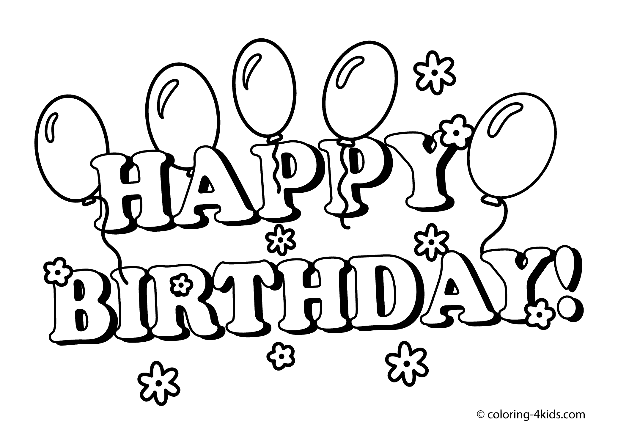 Happy Birthday Black And White For Guys Clipart