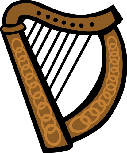 Of Celtic Harp Clipart