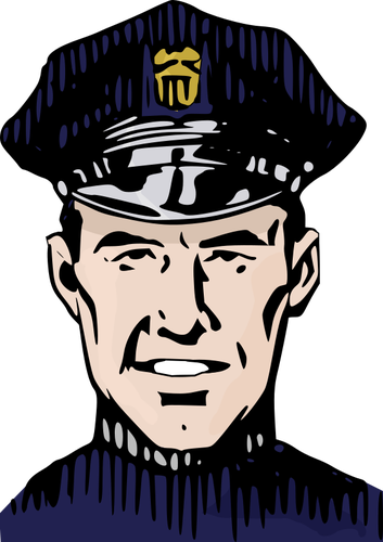 Policeman In Portrait Clipart