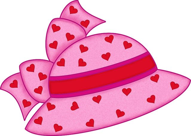 Pink Hat With Hearts Pink Hat Hats Clipart