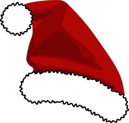 Santa Hat Vector In Open Office Drawing Clipart