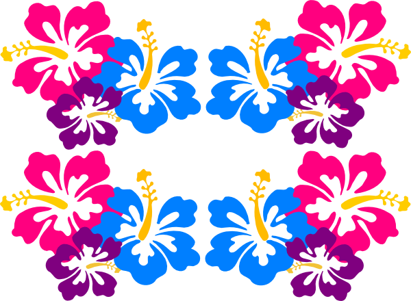 Luau Flowers Borders Free Download Png Clipart