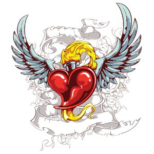 Heart With Flames Flaming Heart Tattoo Clipart