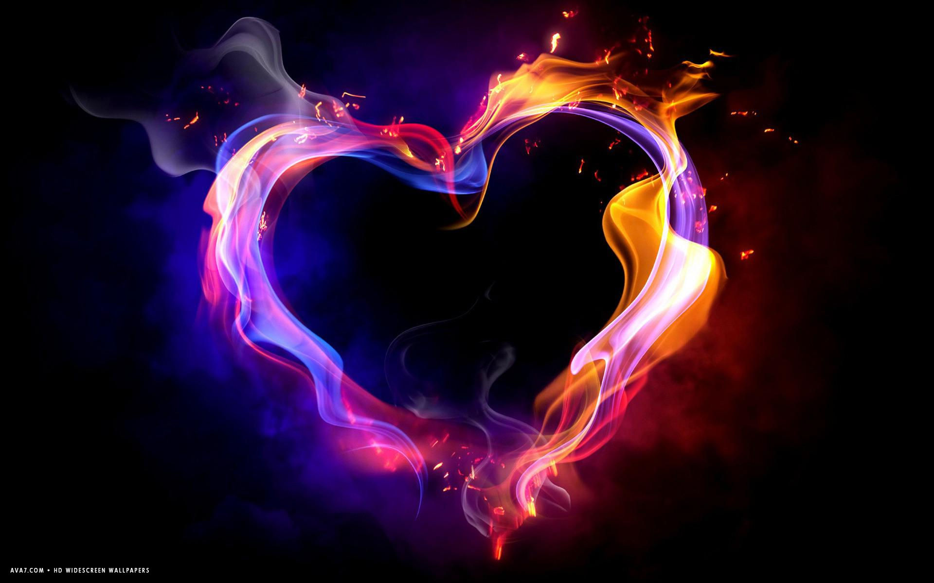 Heart With Flames Heart Art Colorful Shape Clipart