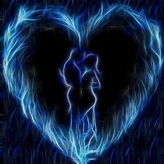 Heart With Flames Blue Flame For Girls Clipart
