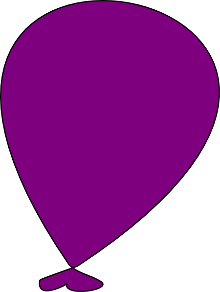 Heart Purple Helium Vector Graphics Border Clipart