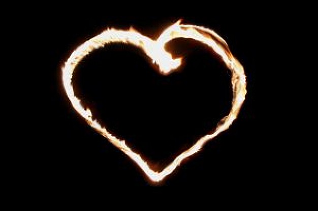 Heart With Flames Flaming Heart Vectors Photos Clipart