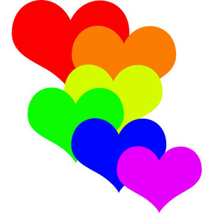 Hearts Heart Rainbow Image Hd Photos Clipart