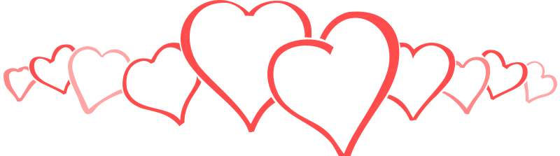 Row Of Hearts Transparent Image Clipart