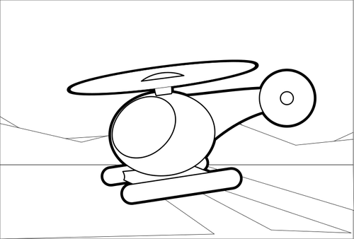 Helicopter Outline Illustration Clipart