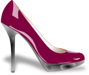 Purple High Heel At Vector Clipart Clipart