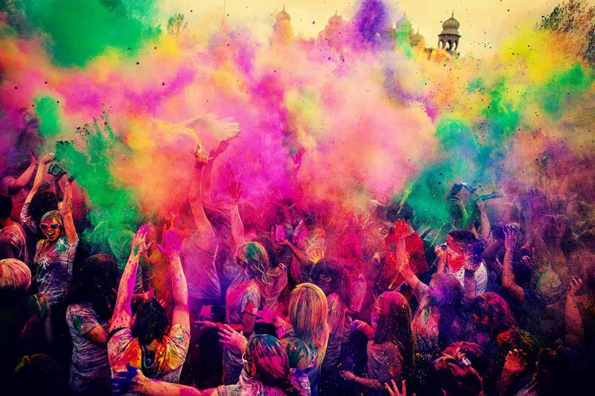 Run Festival Of Colours Color Tour Holi Clipart