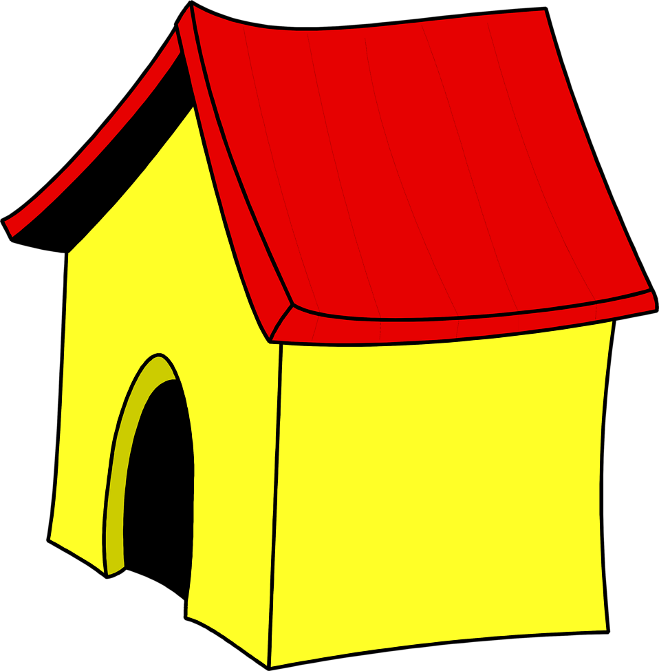Image Of Dog House Cartoon Home Alone Clipart