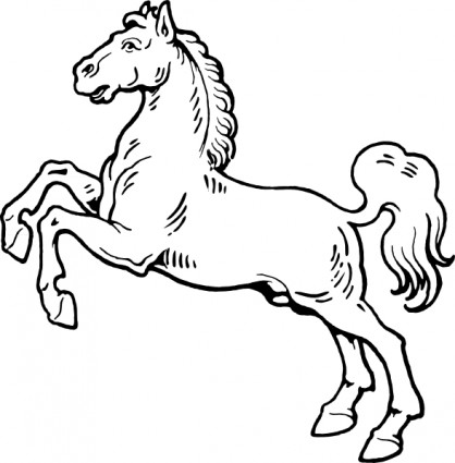 Cute Horse Black And White Hd Image Clipart