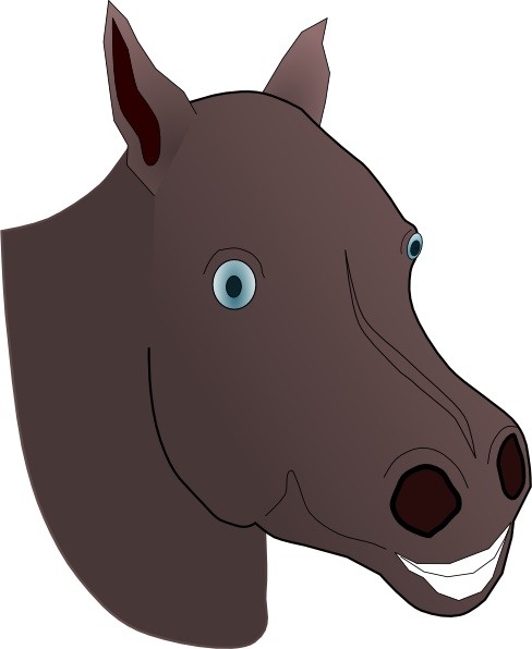 Horse Head Vector In Open Office Drawing Clipart