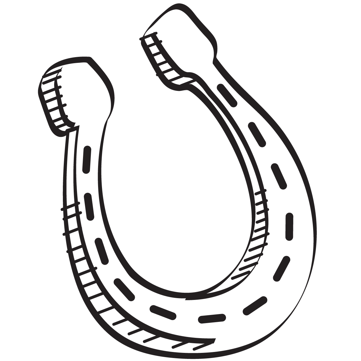 Horseshoe Black And White Kid Image Png Clipart
