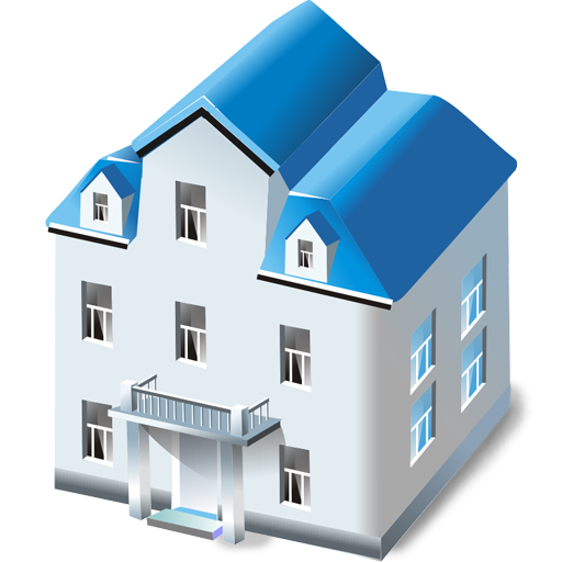 Building Storied Business Icons House Two Large Clipart