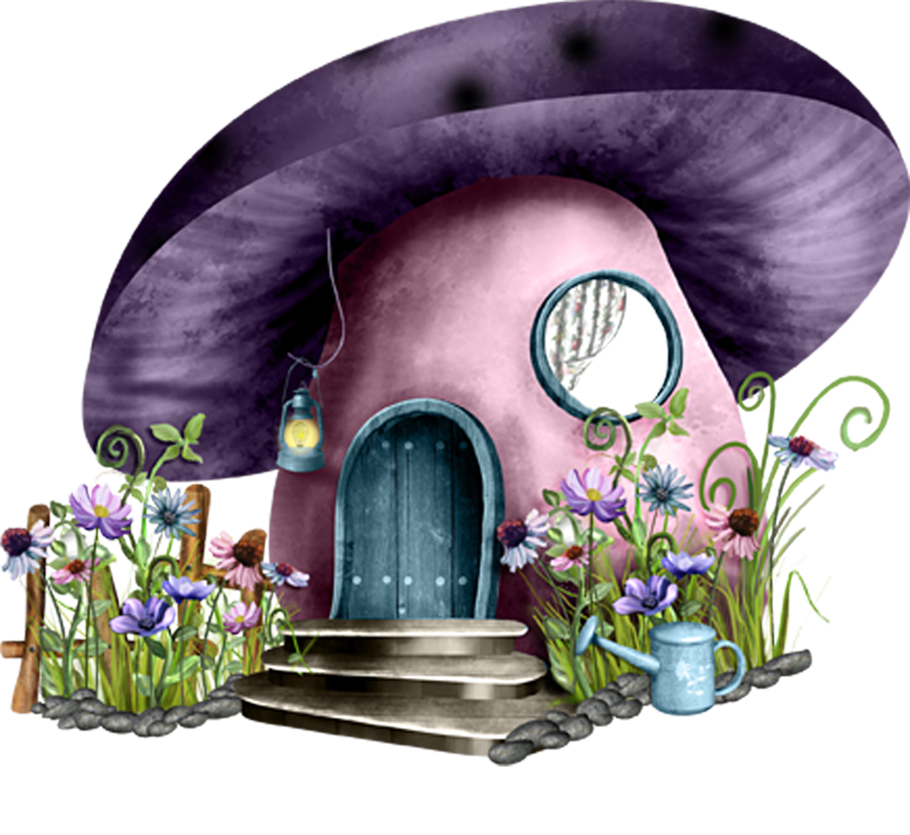 House Fairy Mushroom HD Image Free PNG Clipart