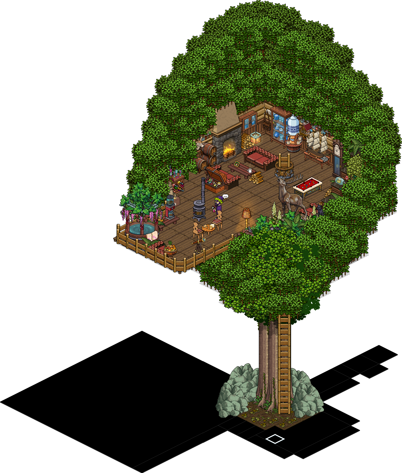 Habbo Sulake Tree House Free HQ Image Clipart