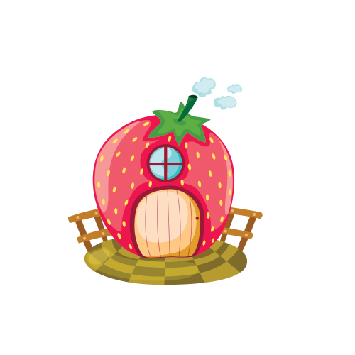 House Cartoon Illustration Strawberry HD Image Free PNG Clipart