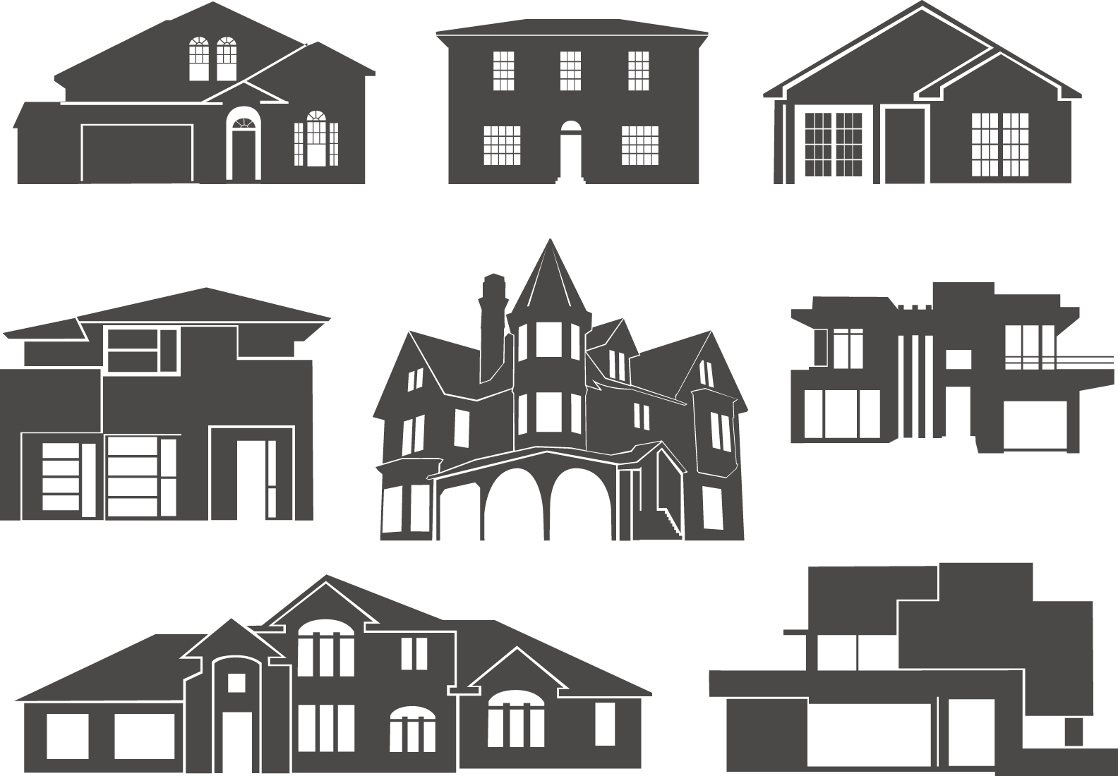 Building House Vector Silhouette Free Clipart HD Clipart