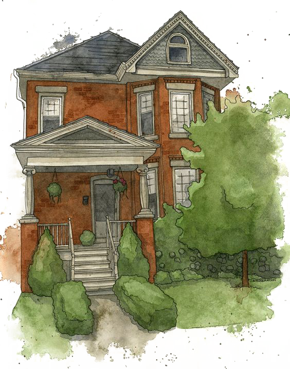 Watercolor House Painting Gratis Icon Free Clipart HQ Clipart