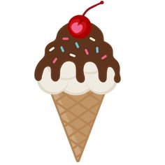 Ice Cream Cones Cute And On Clipart