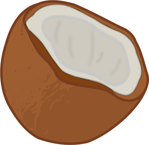 Of Half A Coconut Fruit Icon Clipart