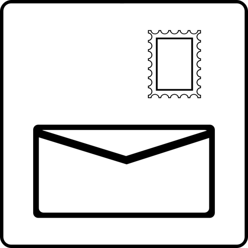 Envelope Wirh Stamp Icon Clipart