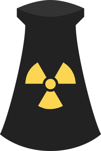 Of Nuclear Power Plant Black And Yellow Icon Clipart