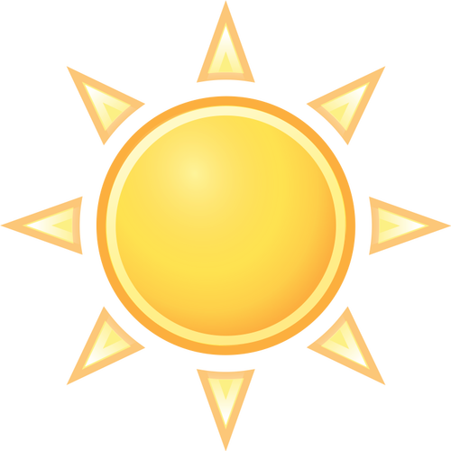 Of Color Weather Forecast Icon For Sunny Sky Clipart