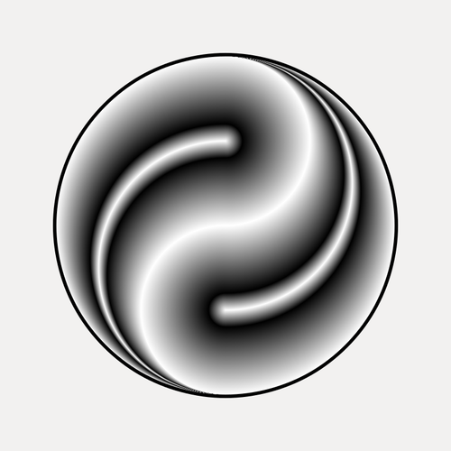 Of Decorative Ying Yang Icon Clipart