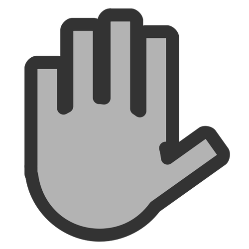 Stop Symbol Grey Icon Clipart
