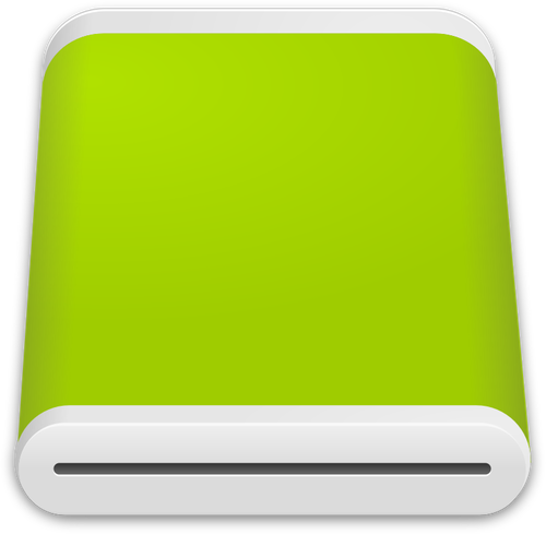 Of Green Hard Disk Drive Icon Clipart