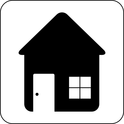 Of Black And White Home Or House Icon Clipart
