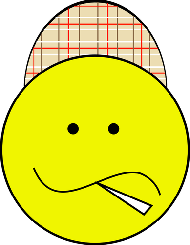 Of Emoticon With A Hat Clipart