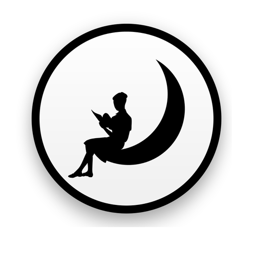 Girl On The Moon Icon Clipart