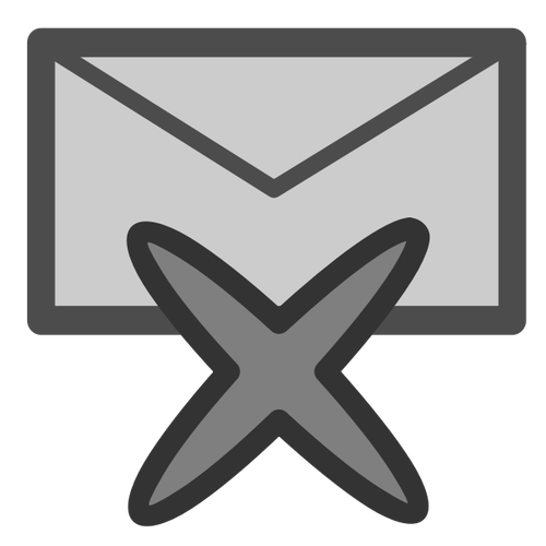 Delete Mail Icon Clipart