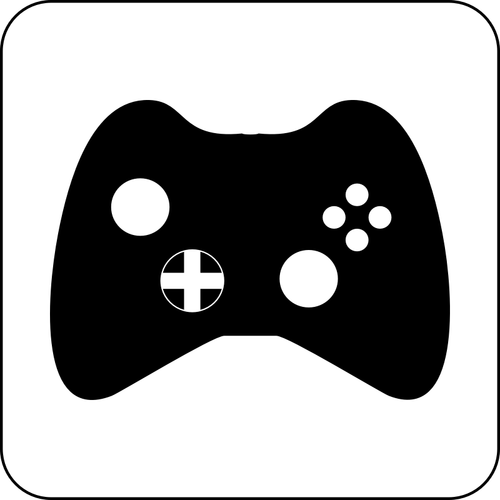 Of Black And White Gaming Pad Icon Clipart