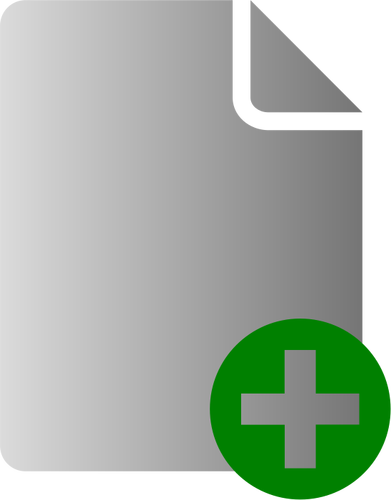 Grayscale Add File Icon Clipart