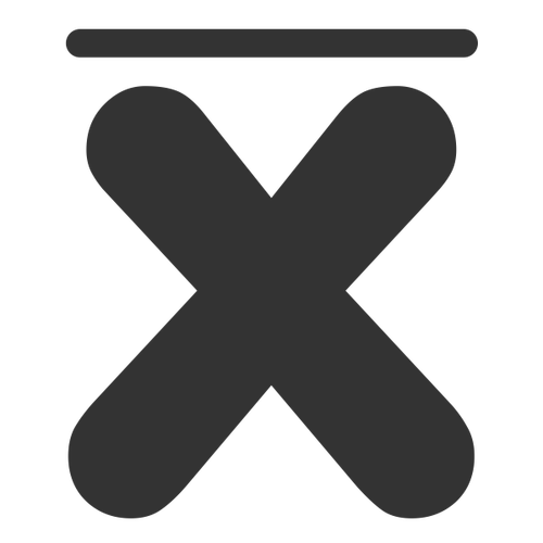 Overline Text Icon Clipart