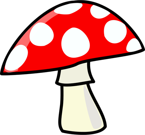 Of Spotty Red Mushroom Icon Clipart